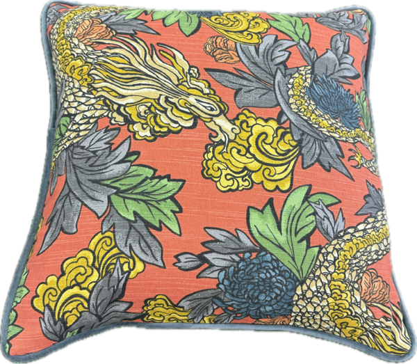 Orange Dragon Custom Pillow