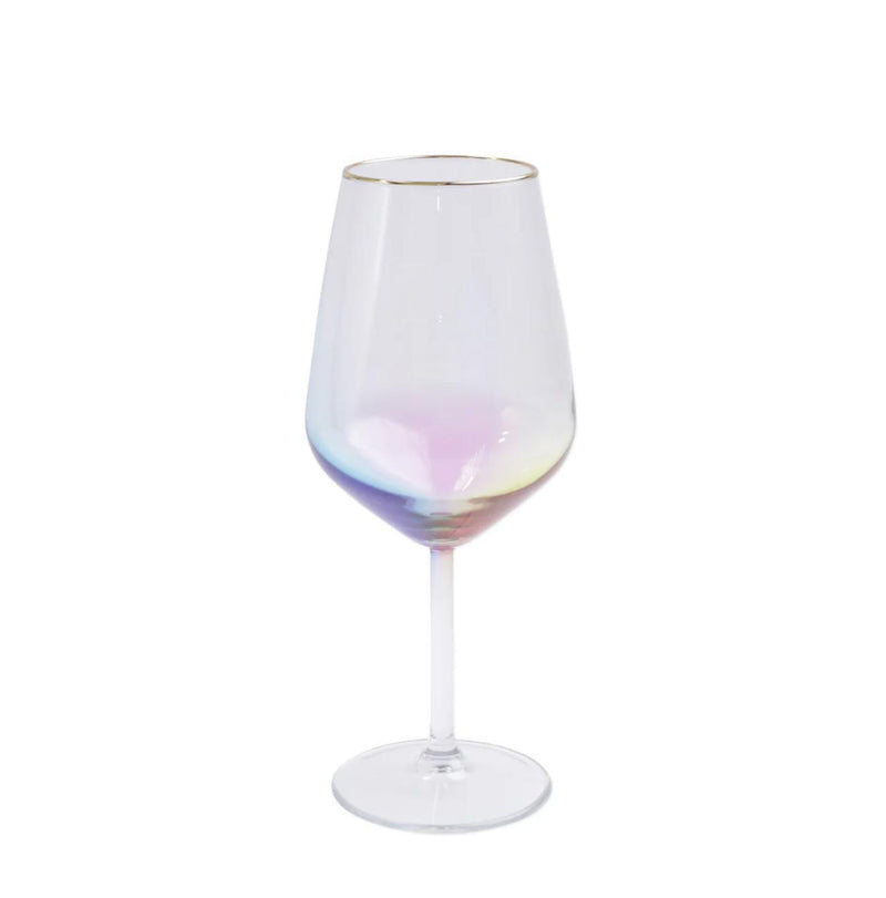 Vietri Rainbow Iridescent Wine Glass