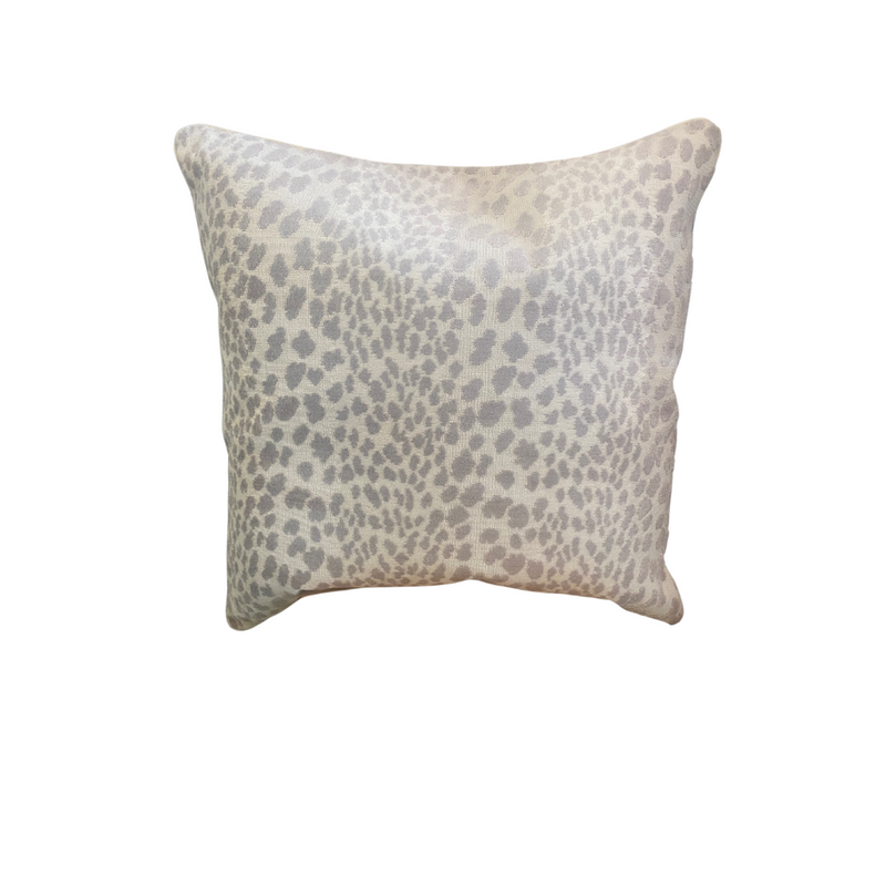 Ivory Cut Velvet Leopard 20x20 Custom Pillow