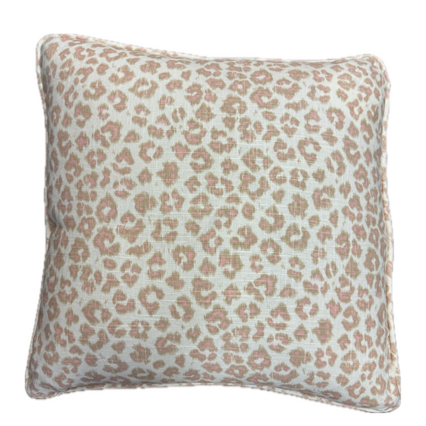 Pink Cheetah Custom Linen Pillow