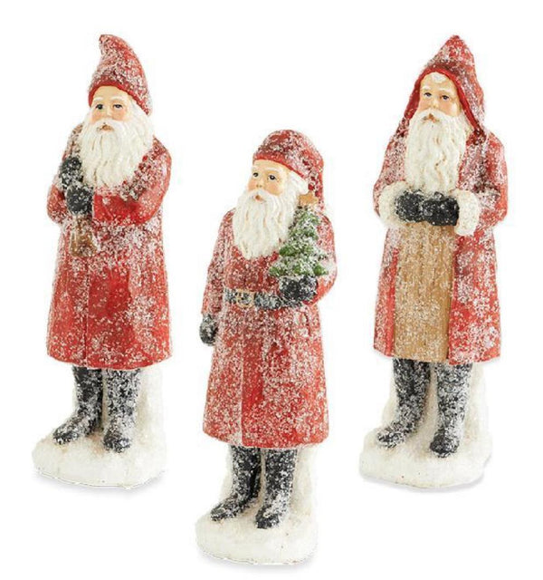 Sugared Santa figurines