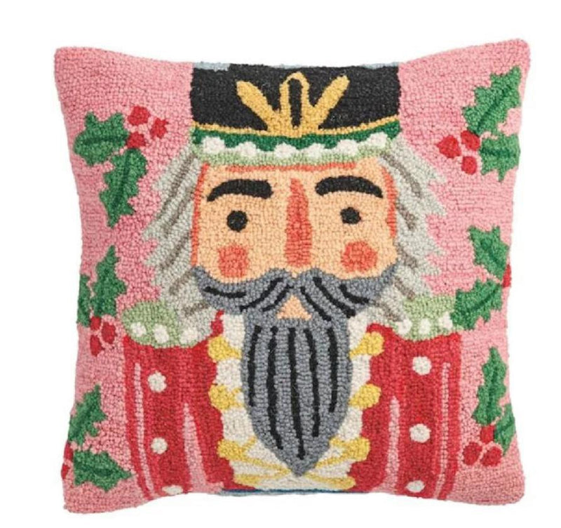 Nutcracker Hooked Wool Pillows