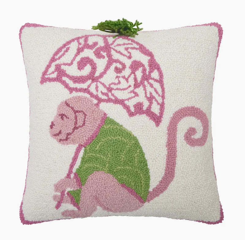 Chinoiserie Monkey Hook Pillow