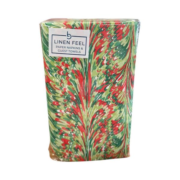 Marble Linen Feel Paper Guest Towel