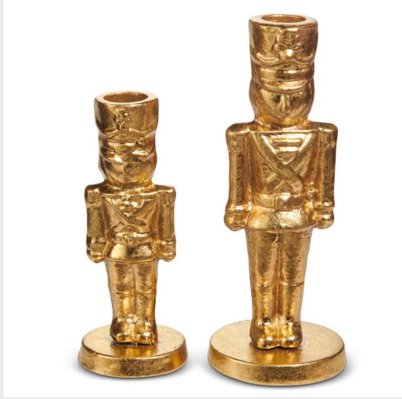 Gold Nutcracker Candlesticks