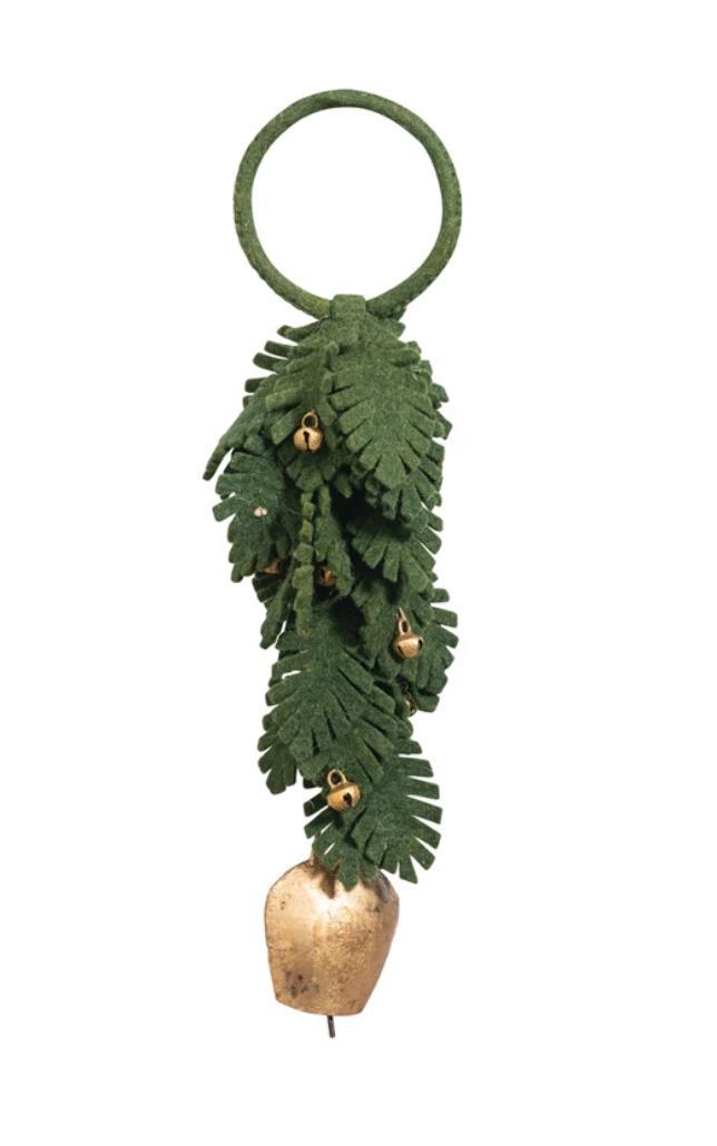 Jingle & Sleigh Bell Felt Door Hanger