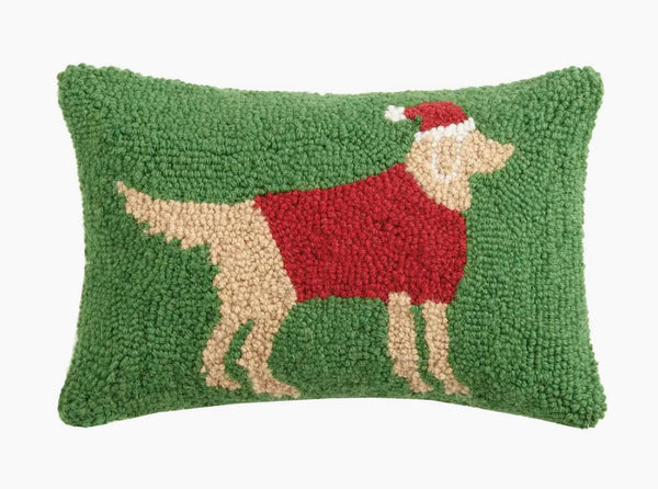 Christmas Golden Retriever Dog Hook Pillow