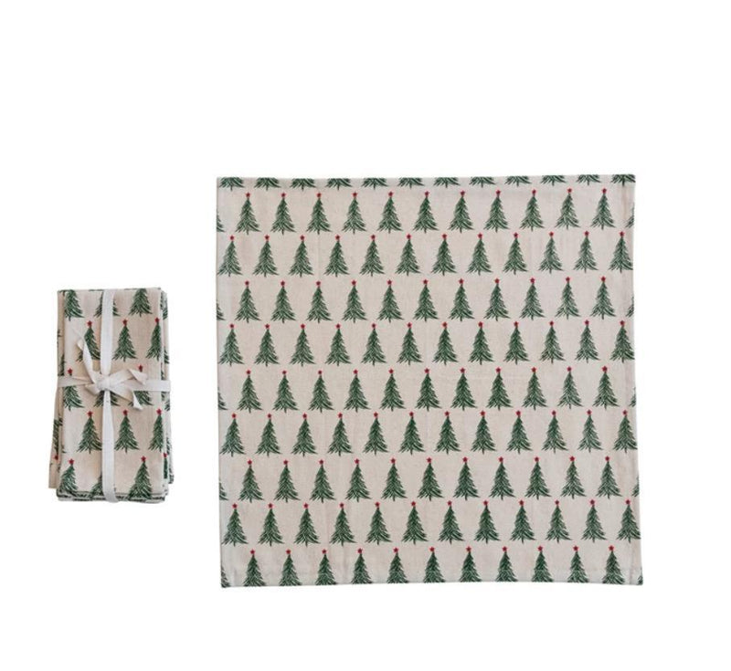 Christmas Tree Printed Napkins