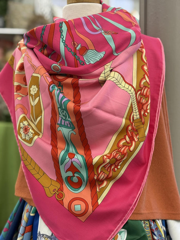Pink Silk Scarf