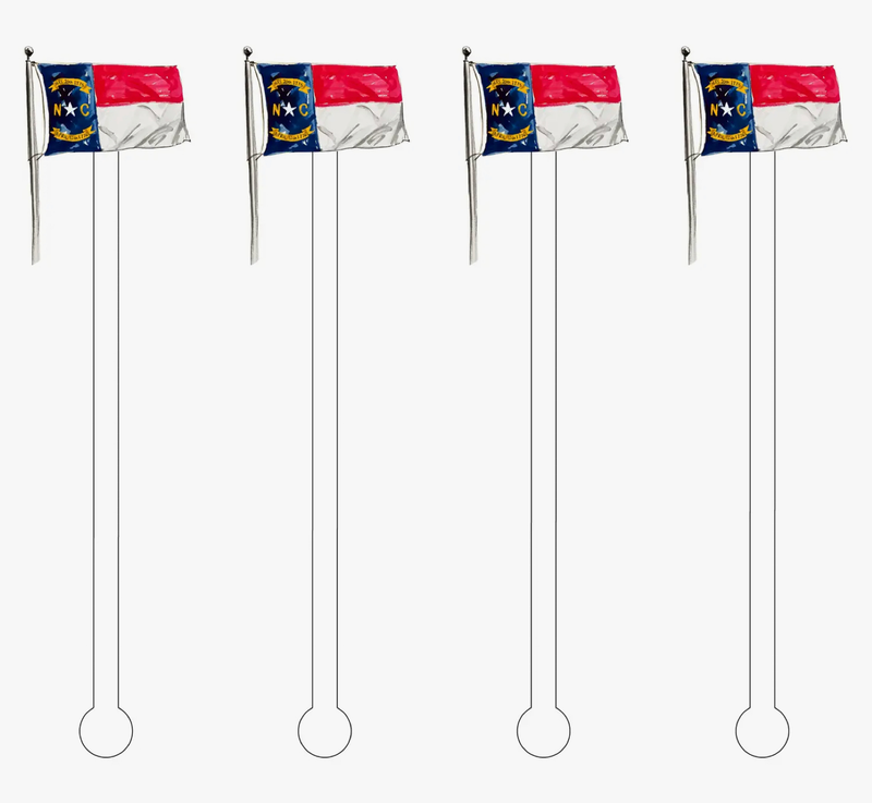 North Carolina Flag Acrylic Stir Sticks