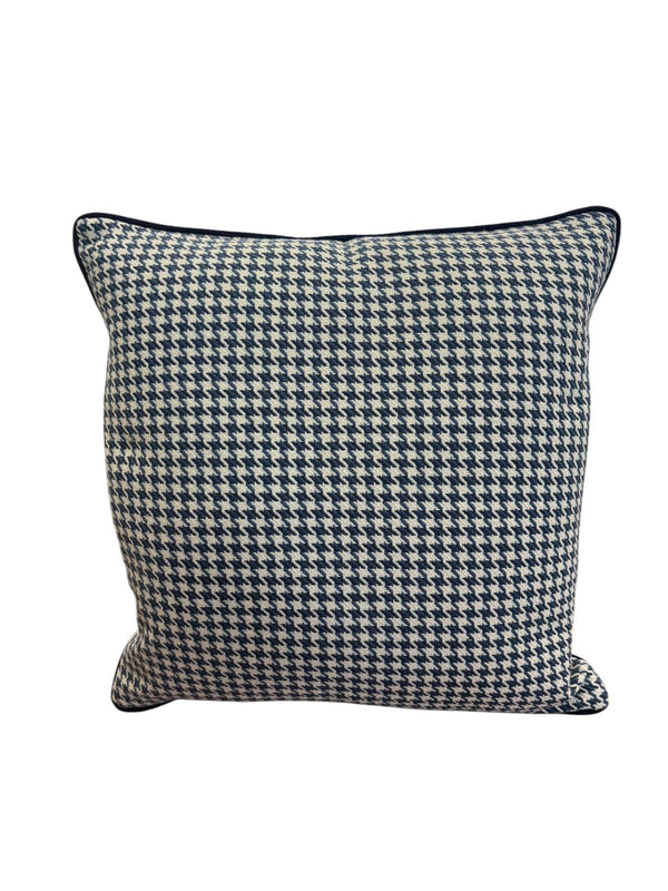 Custom Navy/White Houndstooth Pillow