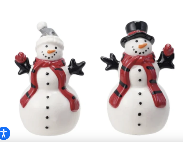 Snowman Salt & Pepper Shakers