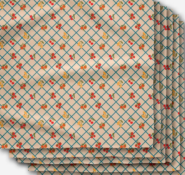 Geometry Italian Summer Grid Napkin Set