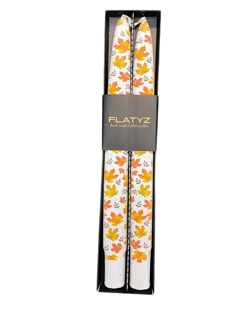 Flatyz Fall Leaves Taper Candle