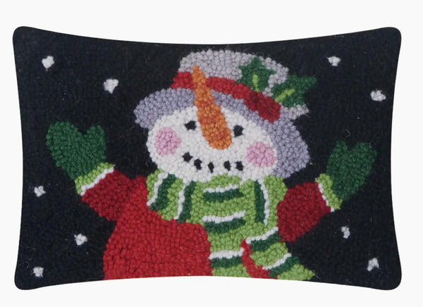 Holiday Snowman Hook Pillow