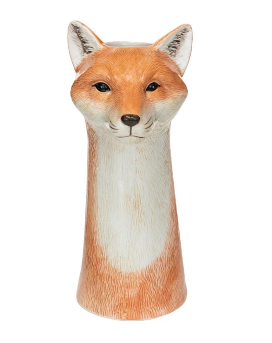 Stoneware Fox Vase - Thumbnail 2