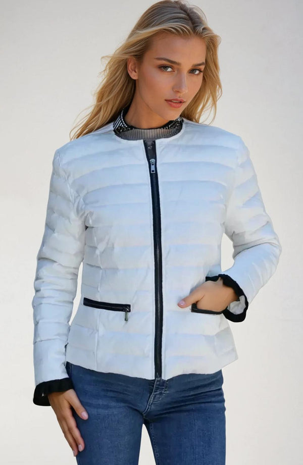 Ciao Milano Carmen Water Resistant Jacket Anitque White