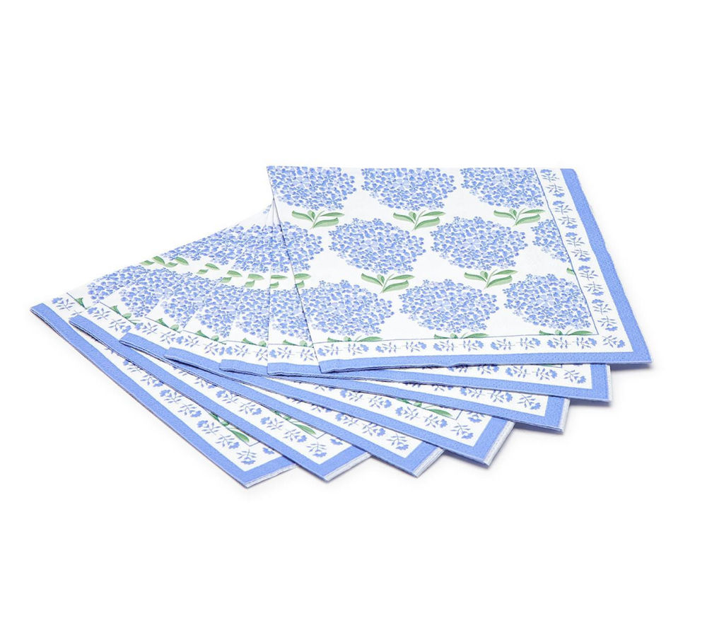 Two's Company Hydrangea Cocktail Napkins - Thumbnail 4