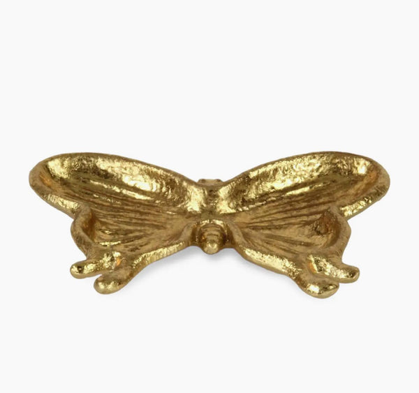 Gold Cast Iron Butterfly Trinket Tray