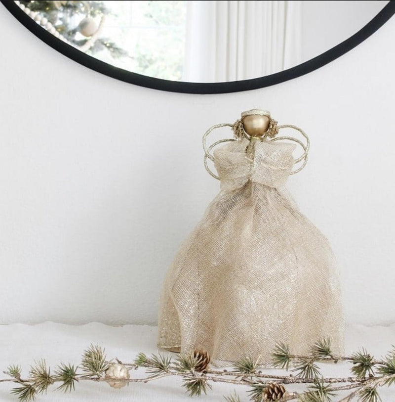 10” Sinamay Twine Angel Tree Topper