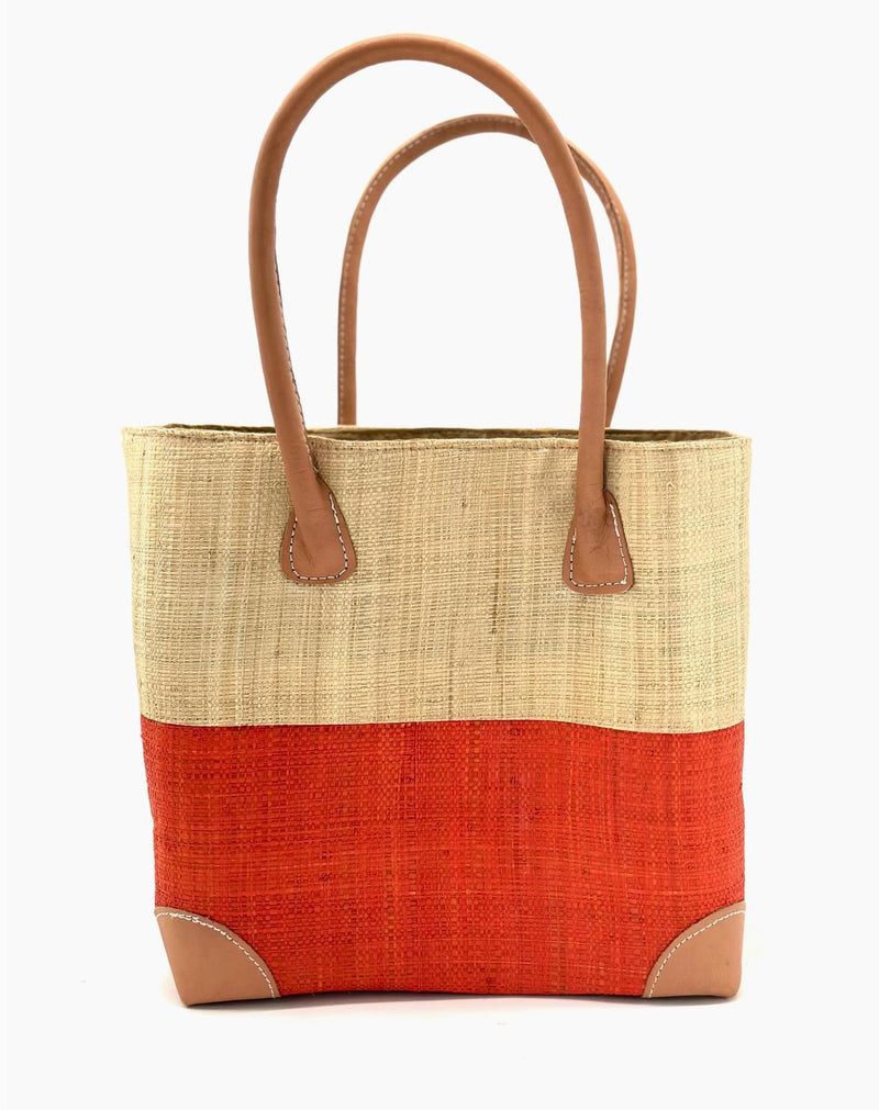 Trinidad Two Tone Straw Basket