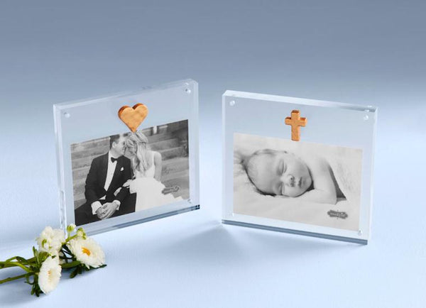 Heart & Cross Acrylic Frame