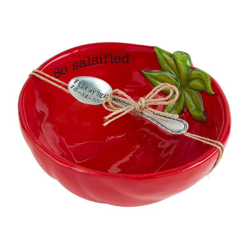 Salsa Tomato Shaped Bowl/Spoon