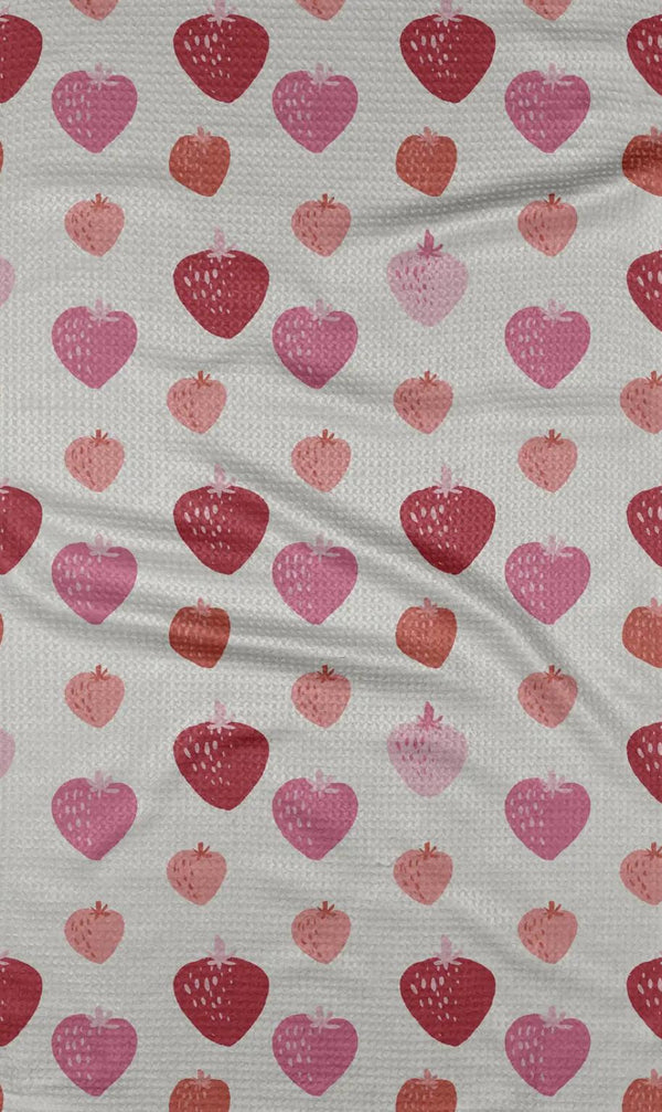 Pink Strawberry Tea Towel