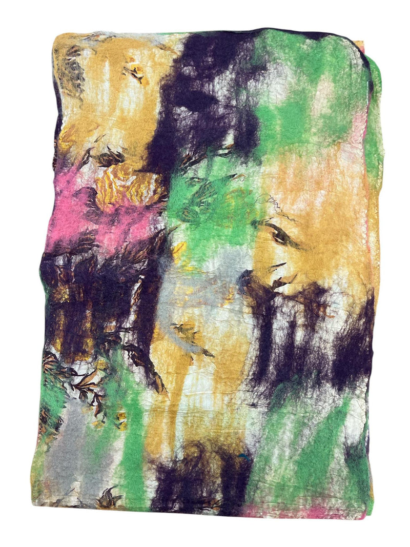 Felted Wool & Silk Scarf