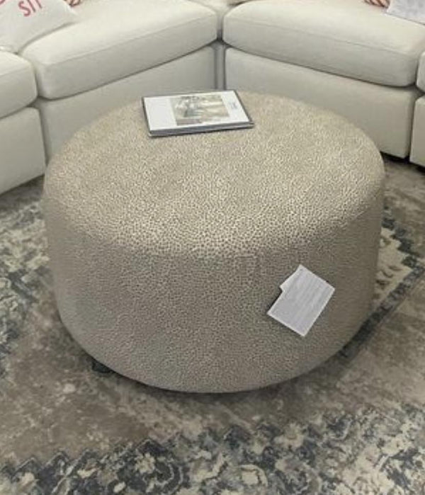 The Kelly Round Ottoman w/ Casters