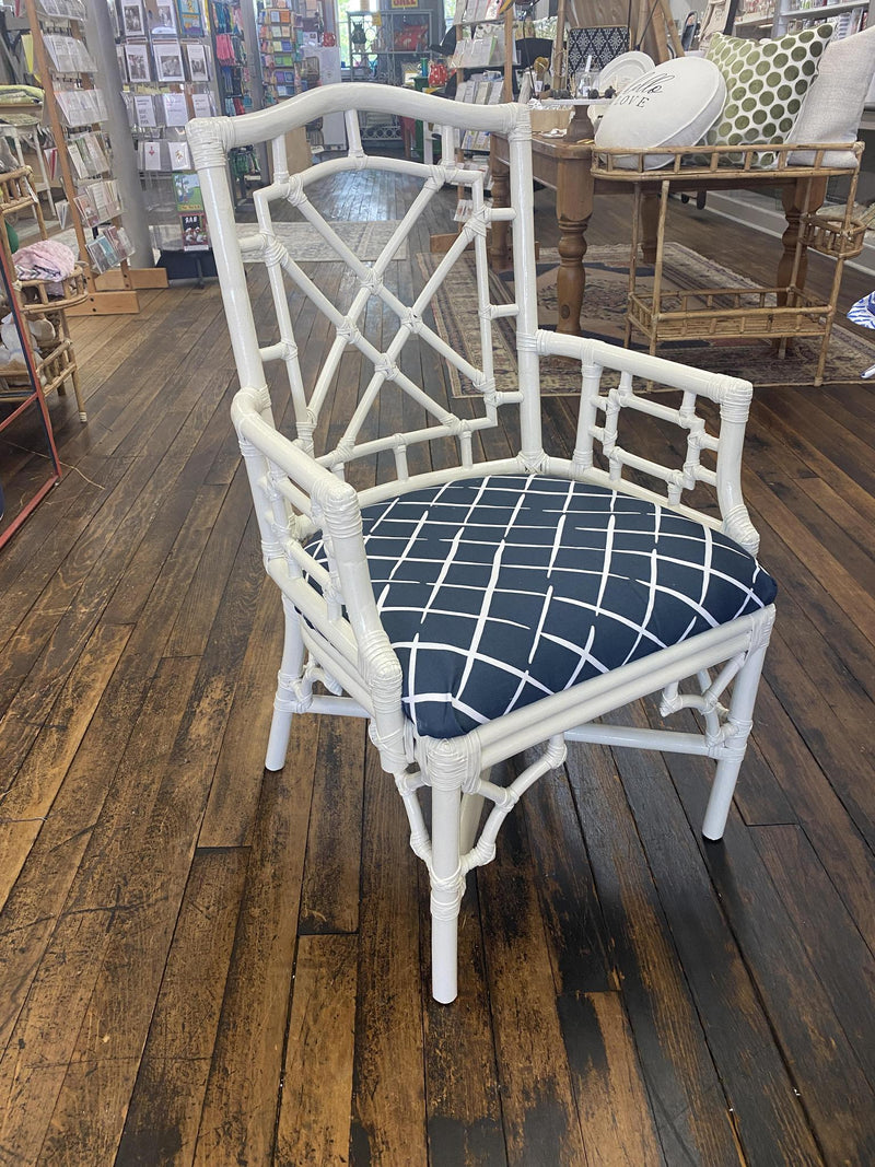 Vintage Faux Bamboo Arm Chairs S/2
