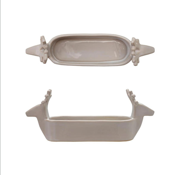 Deer Handled Cracker Dish