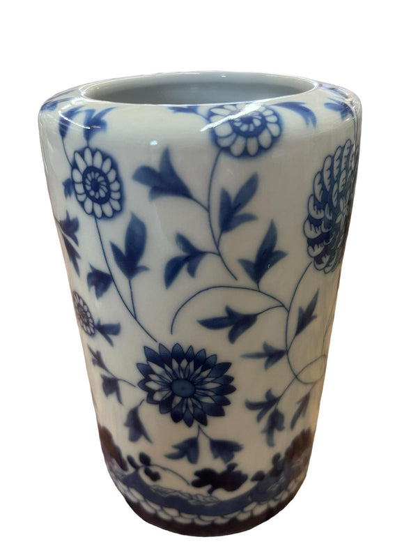 Blue and White Porcelain 5” Vase
