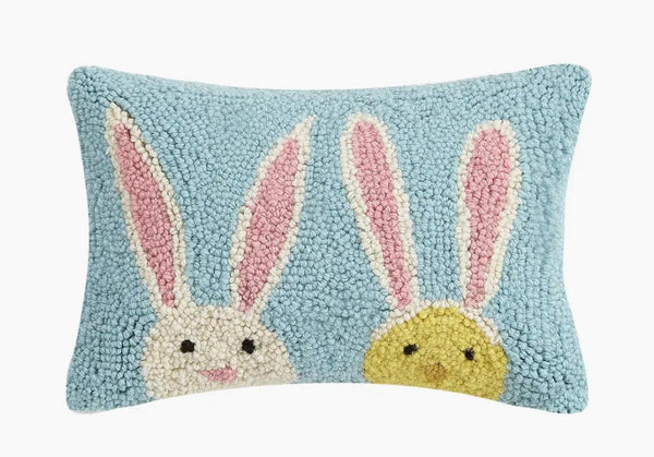 Easter bunny duo hook pillow