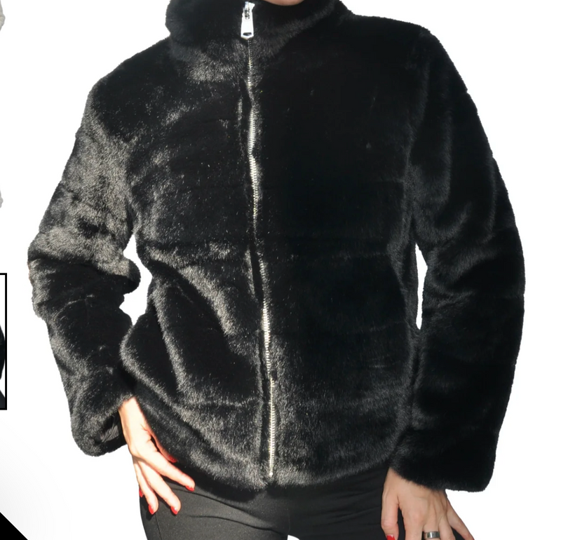 Ciao Milano Denny Faux Fur Down Bomber Jacket