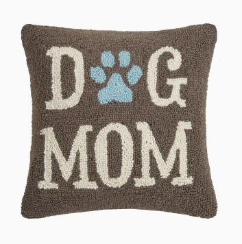 Dog Mom Hooked Pillow
