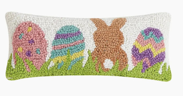 Easter bunny with eggs hook pillow