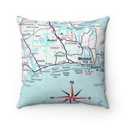 Vintage Map Pillows by Daisy Mae Designs