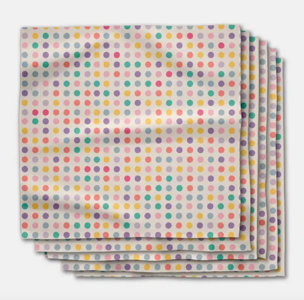 Geometry lots of dots napkins s/6