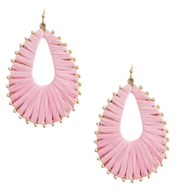 White Pink Earrings