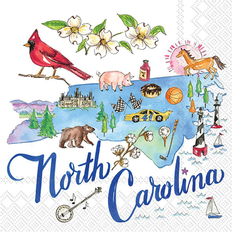 North Carolina NC State Cocktail Napkin