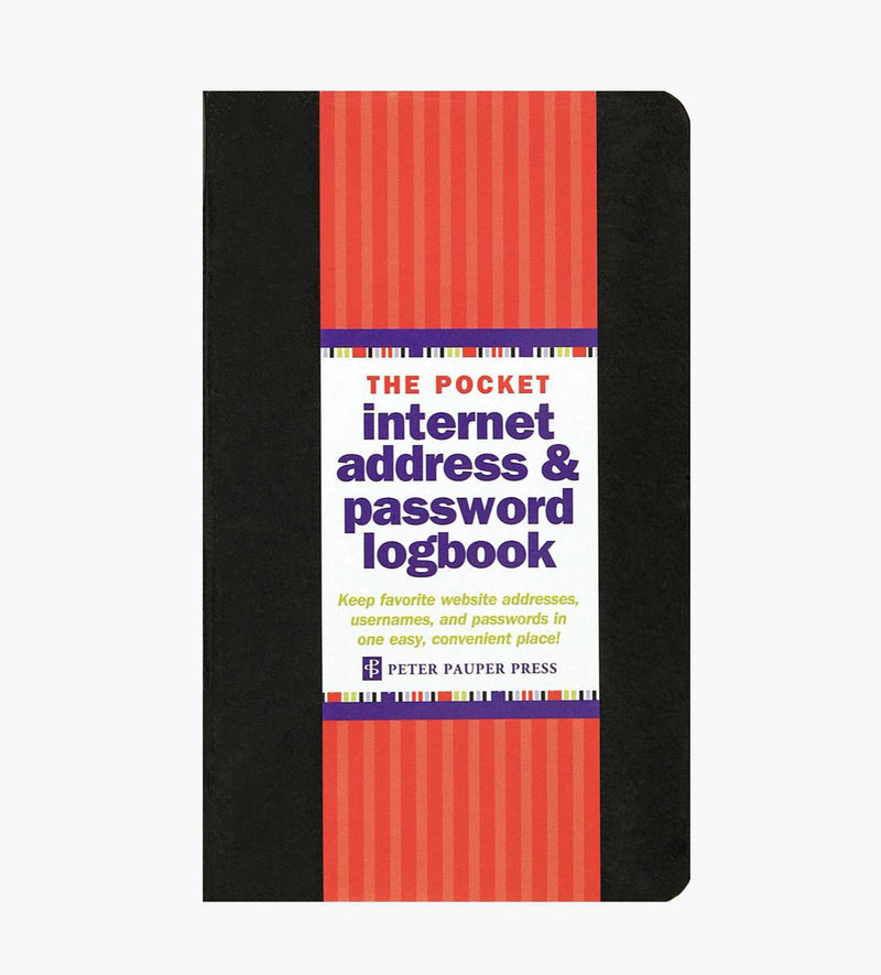 Pocket Internet address & password logbook