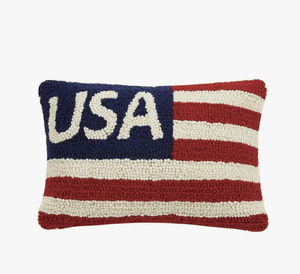 USA Hooked Pillow