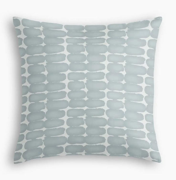 Viola sky blue and white pillow 20x20