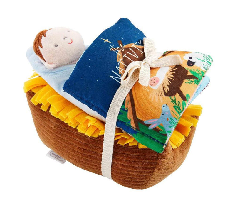 Nativity Book and Singing Baby Jesus Set