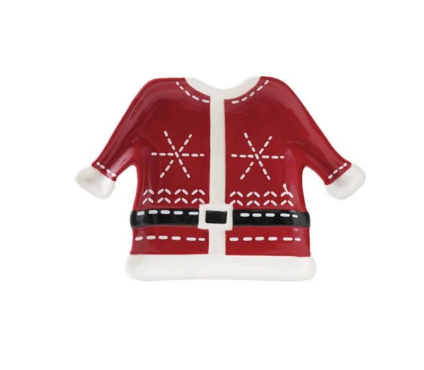 Ceramic Santa Coat Shaped Plate