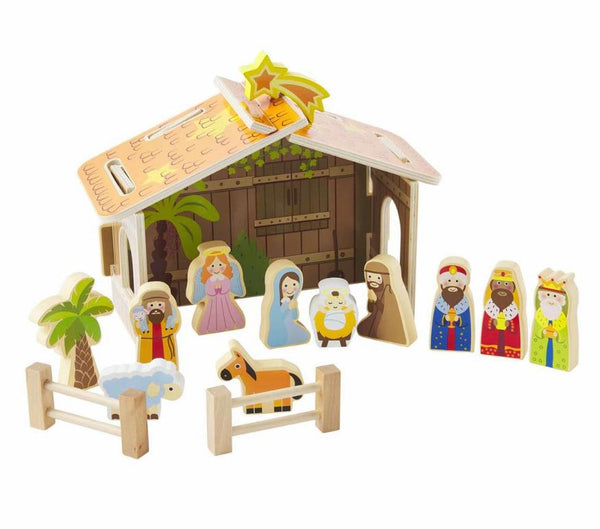 Wood Nativity Set