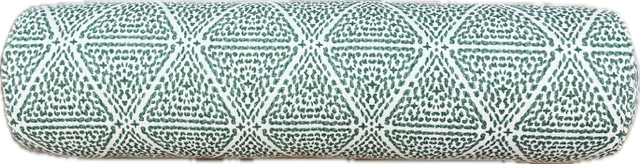 Green Geo Pattern Custom Bolster