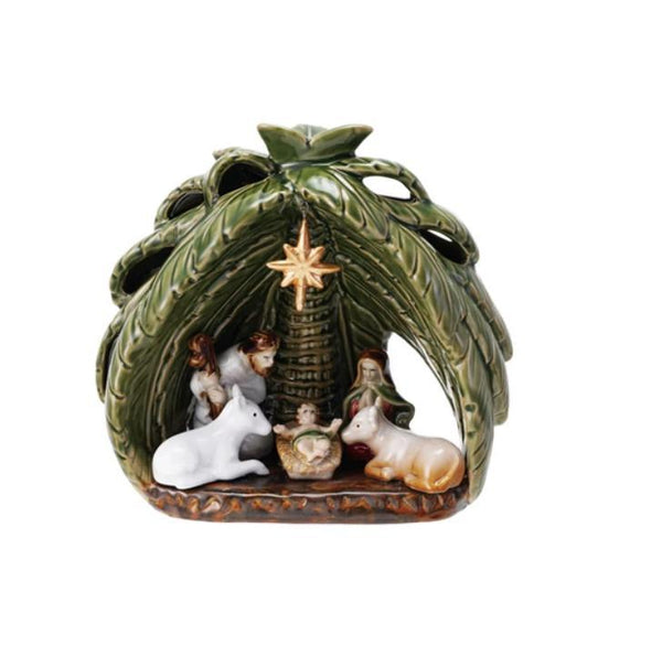 XS8545 Stoneware Vintage Nativity