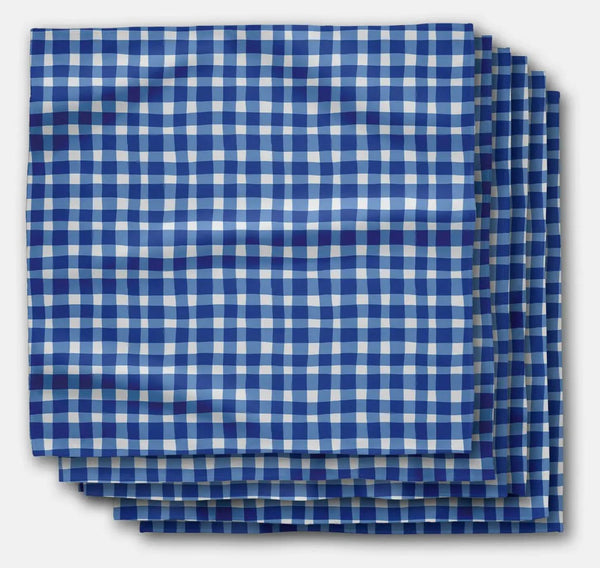 Geometry Summer Plaid Dinner Napkin Set